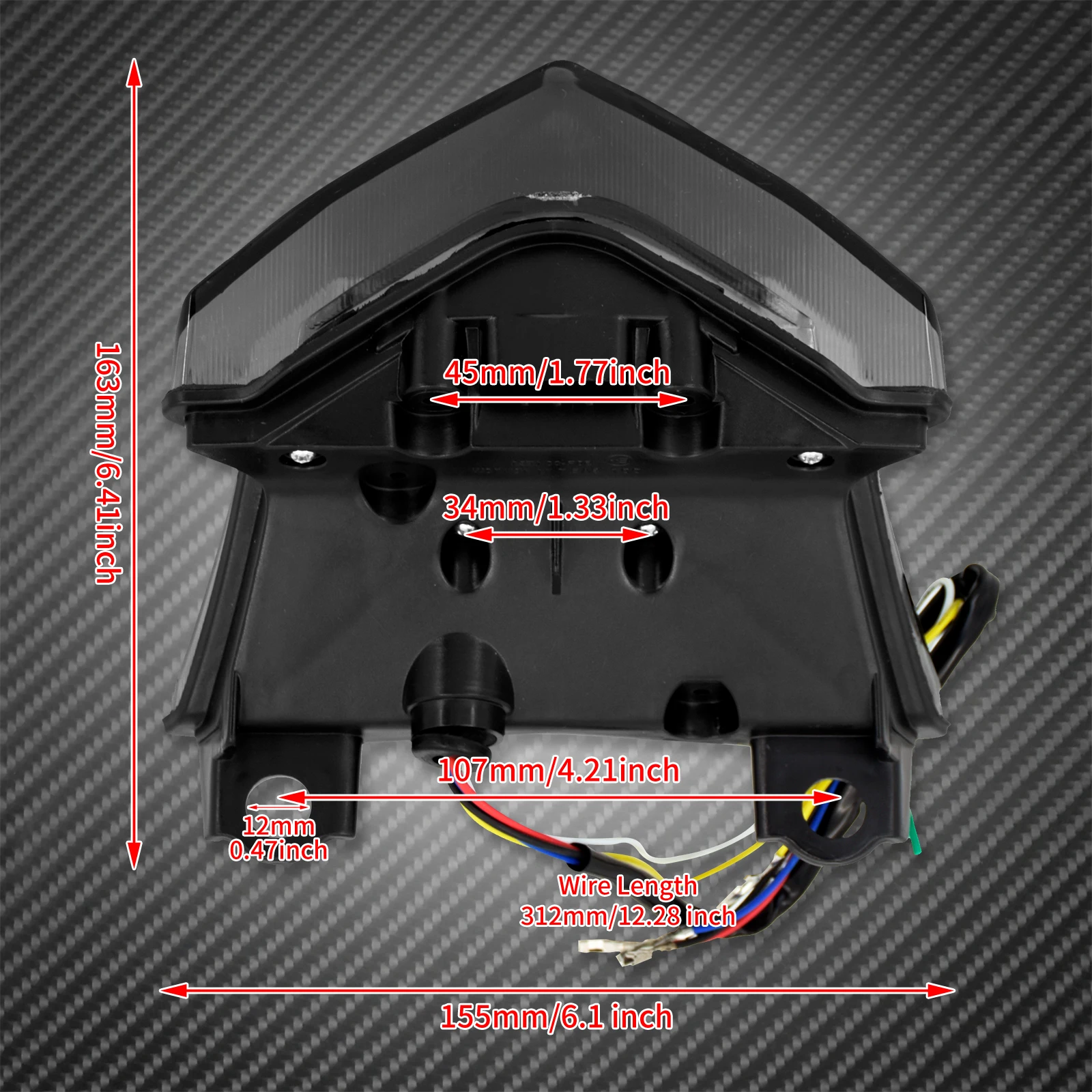 오토바이 12V LED 후면 테일 라이트 브레이크, 러닝 앰버 방향 지시등, 가와사키 Z900 ABS 2017 2018 2019 2020 2021