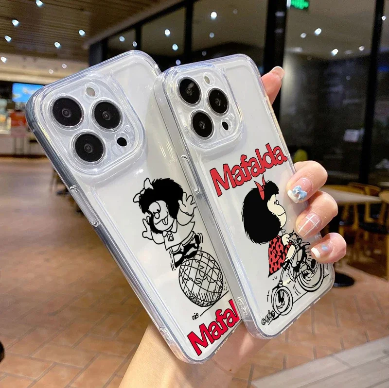 Mafalda Cartoon Design Clear Phone Case
