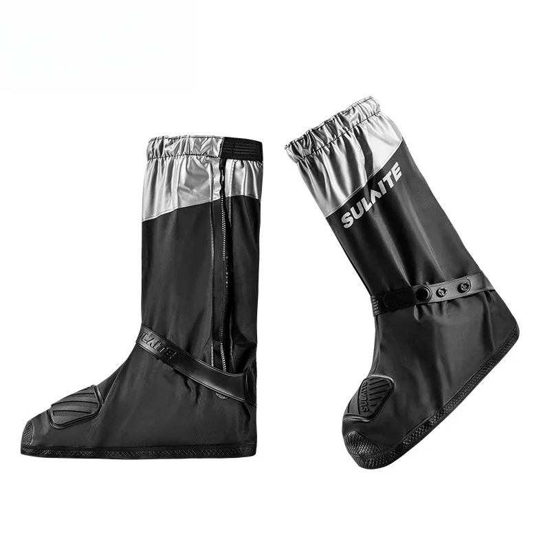 Motorcycle shoe cover Thickened non-slip and wear-resistant rain shoes Outdoor riding Rainproof high rain boot cover