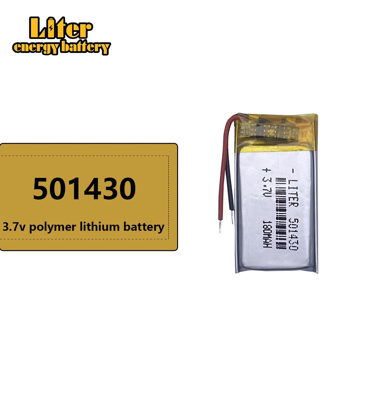 3.7V 180mAh 501430 Lithium Polymer Li-Po li ion Rechargeable Battery cells for Mp3 MP4 MP5 GPS PSP mobile bluetooth lithium ion battery