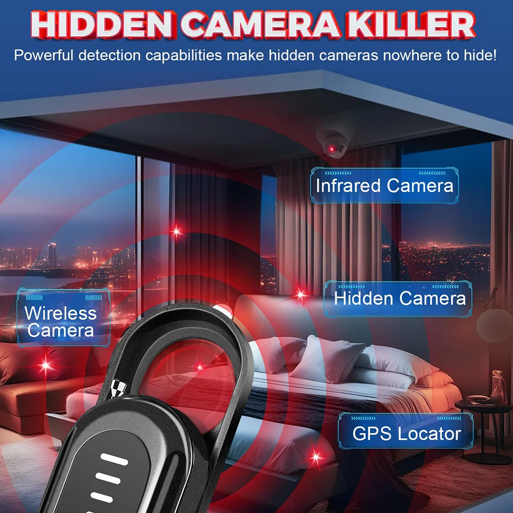 GPS Tracker Detector Multifunctional Hotel Infrared Anti-Positioning Anti-Eavesdropping Tracking Scanning Camera Detector