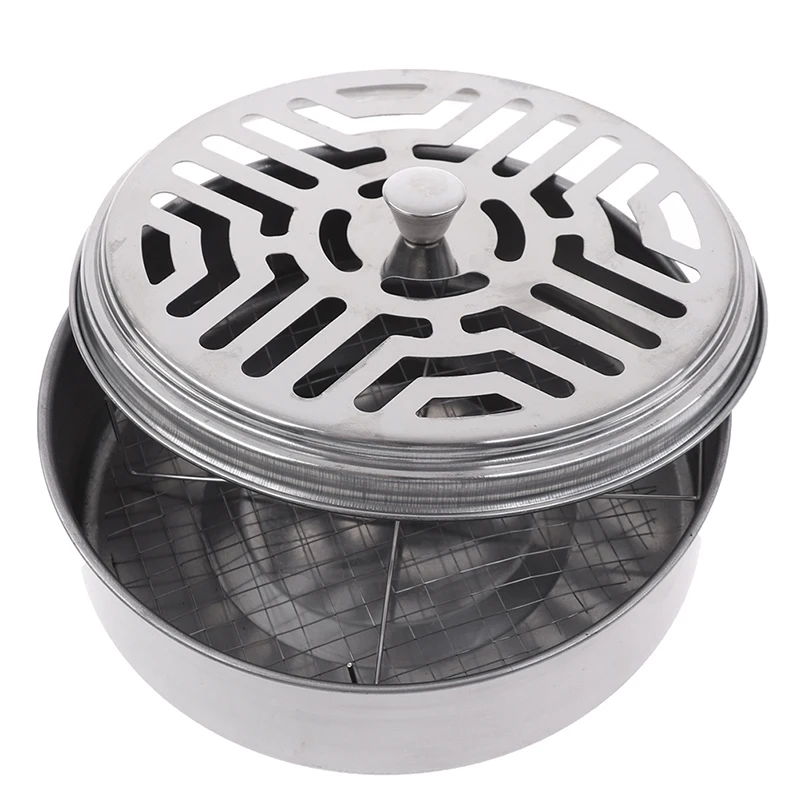

Mosquito Coil Holder Tray Frame Safe Metal Round Rack Plate Spiral Incense Insect Repellent 1 Pcs