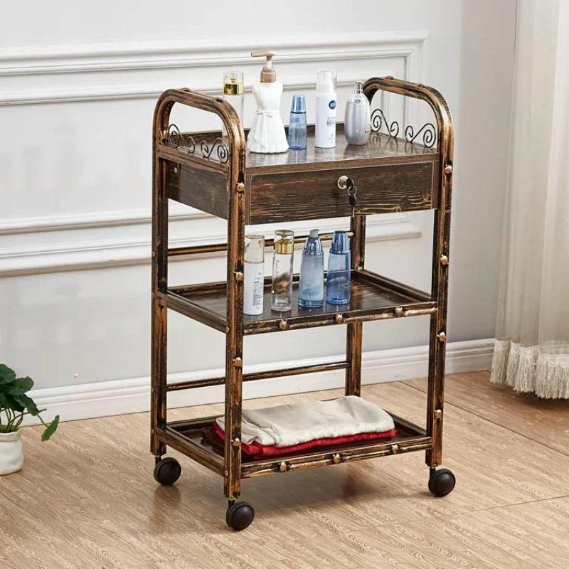 

Aesthetic Cabinet Cart Multifunction Salon Trolley Minimalist Barbershop Salon Trolleycarrello Attrezzi Beauty Furniture HDTC