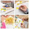 10/20pcs Round Sponges Brush Set Stencil Sponge Brushes DIY Painting Sponges Children Drawing Craft Brushes with Wood Handle 3