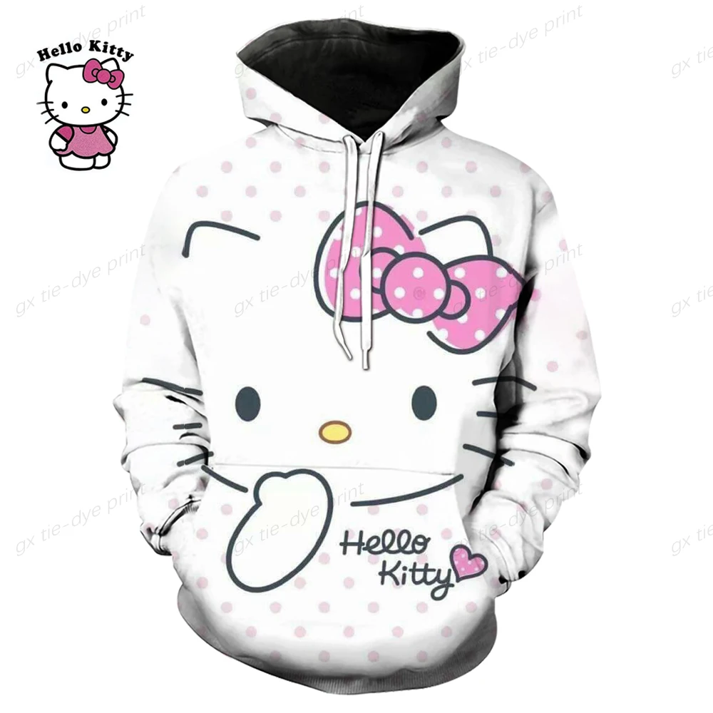 New Kawaii Hello Kitty Children Hoodie Cute Cartoon Children Sweater ...
