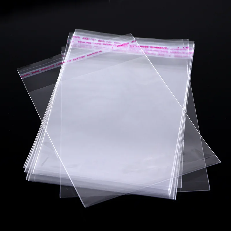 Self-Adhesive Transparent Packaging Bags for Jewelry, Candy, Biscuits, and Gifts - Set of 100 Pieces