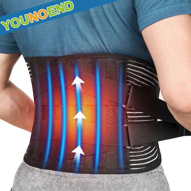 Faja Lumbar para hombre y mujer, cinturón de soporte Lumbar con 4 soportes,  alivio del dolor de espalda, ciática, escoliosis, disco herniado -  AliExpress