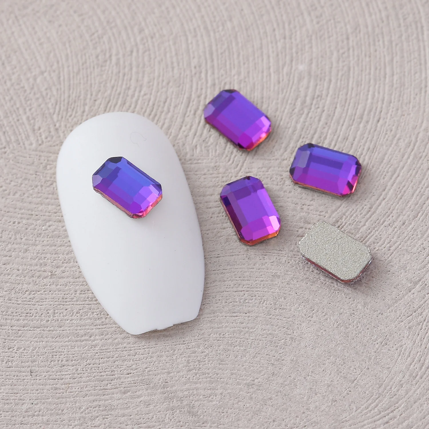 4x6mm 직사각형 모양 접착식 평면 뒷면 라인스톤 유리 장식 액세서리 DIY 재료 신발, 가방, 의류, 보석용