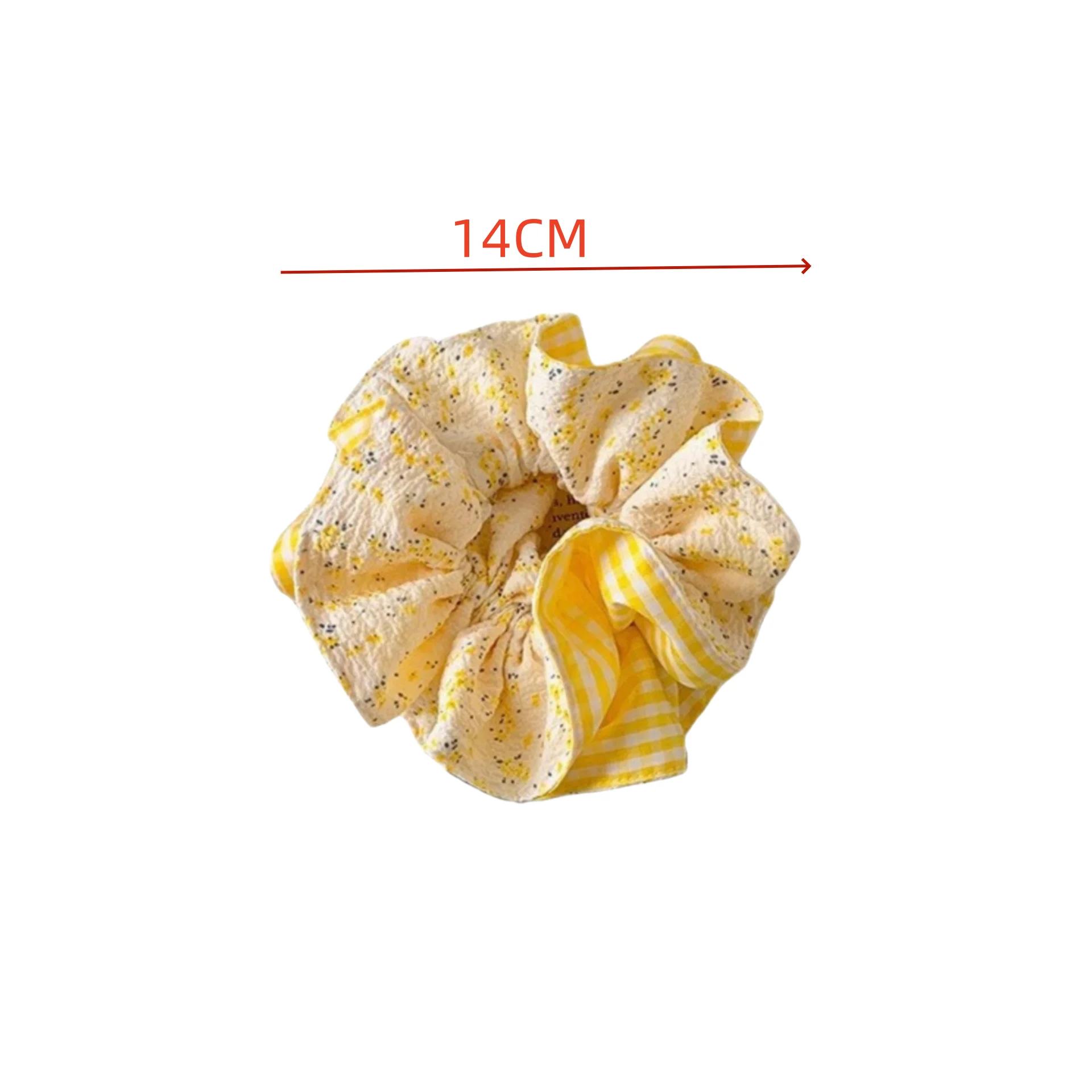 1PC Double - Sided Scrunchies, Floral & Gingham Patterns, Fashionable Hair Ties for Women's Charming Looks