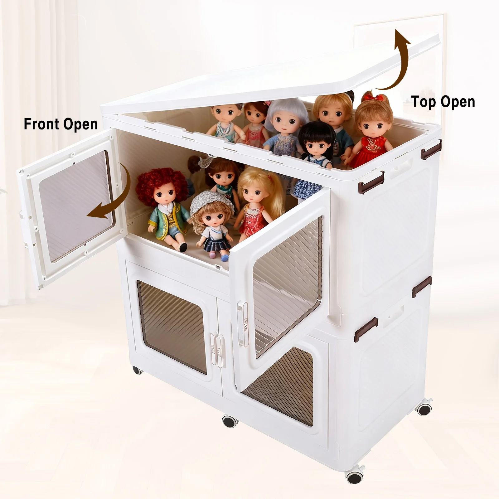 Plastic Stackable Storage Bin with Lid for Bedroom and Living Room