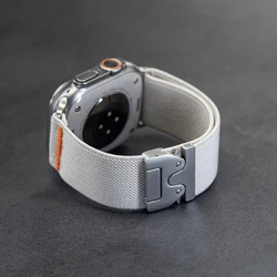 Parachute Nylon Strap for Smartwatch Bands - Durable and Comfortable Bracelet Accessory (Starlight)