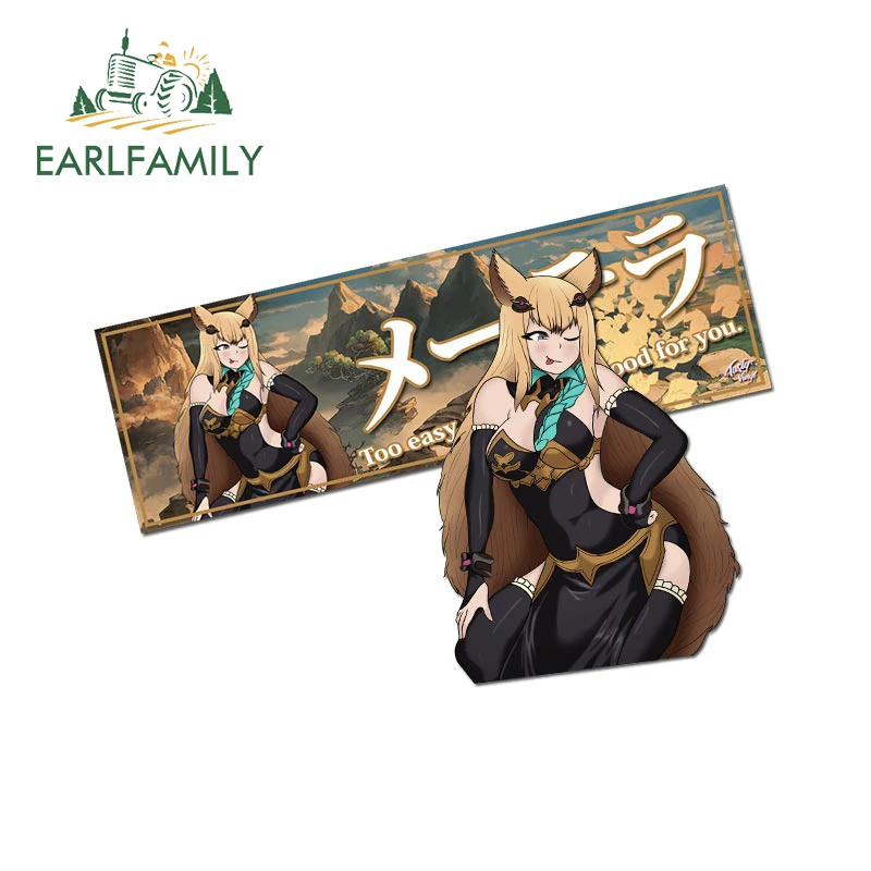 Earlfamily 13Cm Per Granblue Fantasy Contro Metera Peeker Slap Cart Adesivi Per Auto Decalcomanie Antigraffio Creative Accessori Per Auto