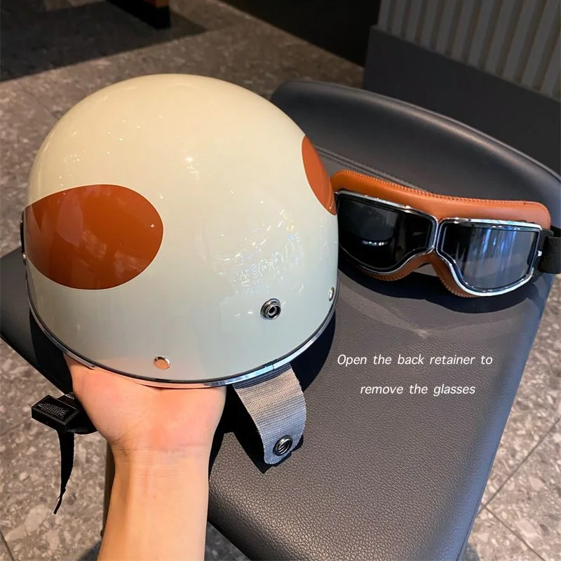 cartoon cute dog helmet originality Electric vehicle motorcycle Half helmet summer Halley Safety hat girl Lovely gif