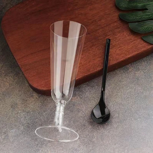 Calice di plastica Party flauti di Champagne calici rossi bevande bicchieri  Bar bicchieri da Cocktail usa e getta - AliExpress