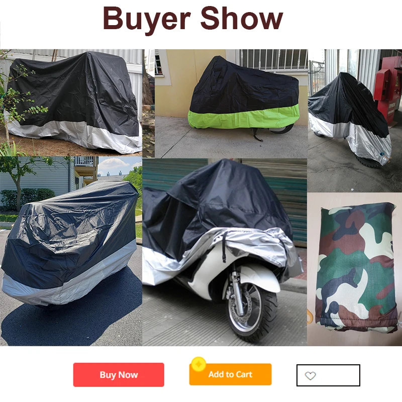 Universal 190T Motorcycle Cover Waterproof Outdoor Snowmobile Case Raincoat Bike Bicycle Protection For Scooter Moto Accessories