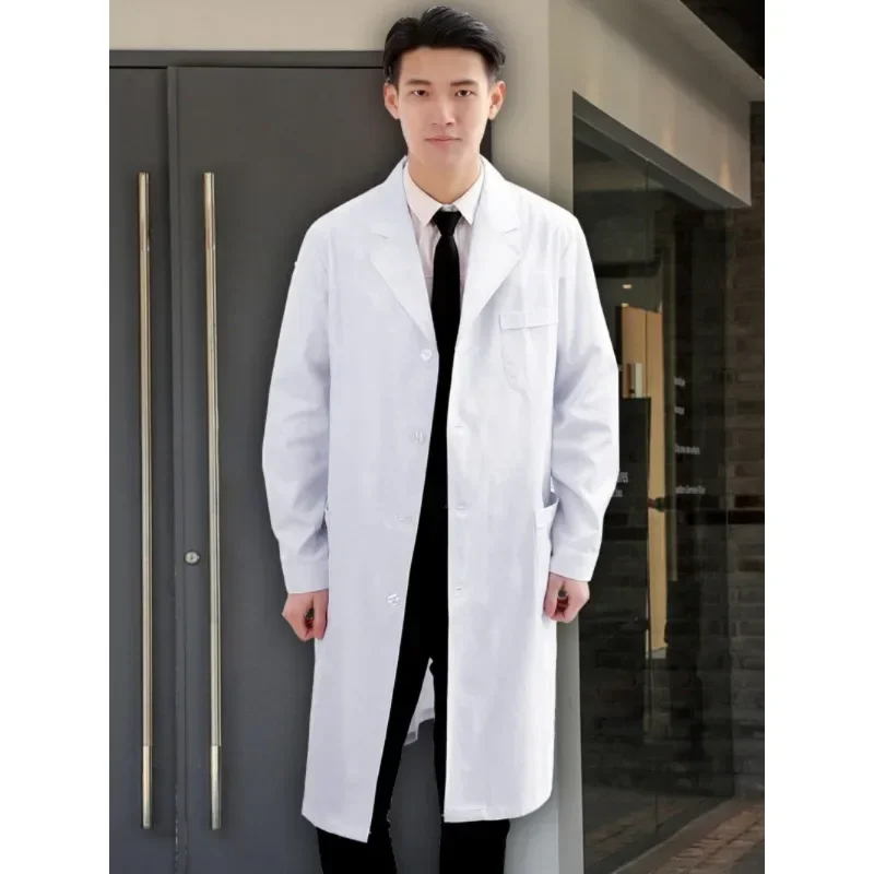 Laboratory Coat College Chemistry Nurse Overalls White Coat Long-sleeved Doctor's Uniform Male Short-sleeved Doctor Lab