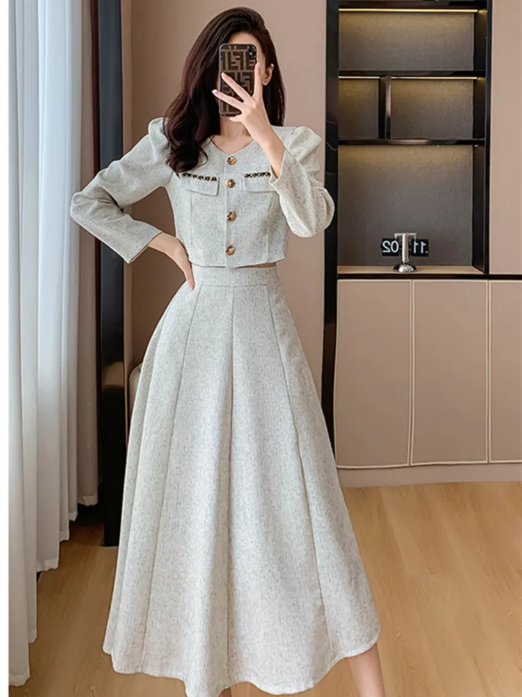 Mini Jupe Ensemble Tailleur Jupe Longue Veste Tailleur Robe