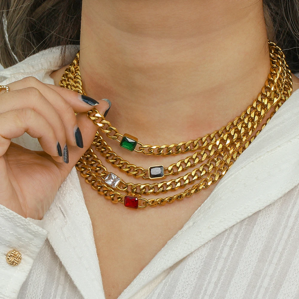 Cuban Chain Necklace Gold – Luamaya