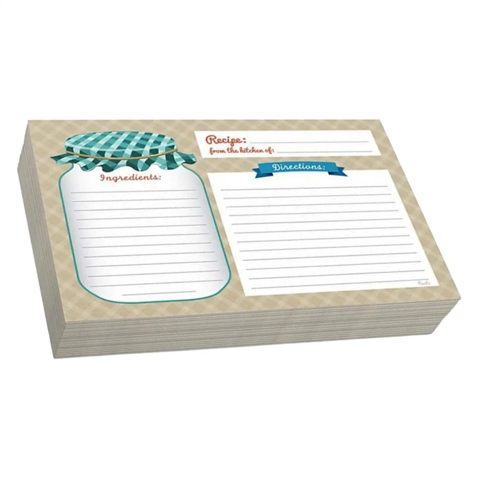 50 Pieces Recipe Cards Portable Cooking Time Recipe Index Cards Notecards Party Mother's Day Anniversary Camping Wedding