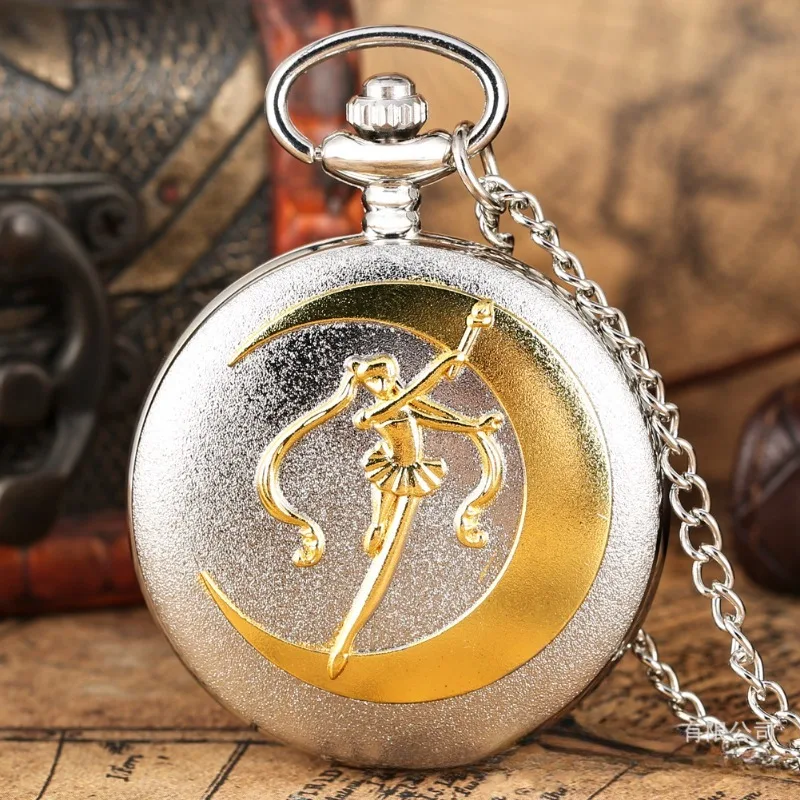 Sailor Moon Orologio Da Tasca Vintage Figure Anime Tsukino Usagi Cosplay Orologi Da Tasca Al Quarzo Collana Con Ciondolo Di Halloween Orologi
