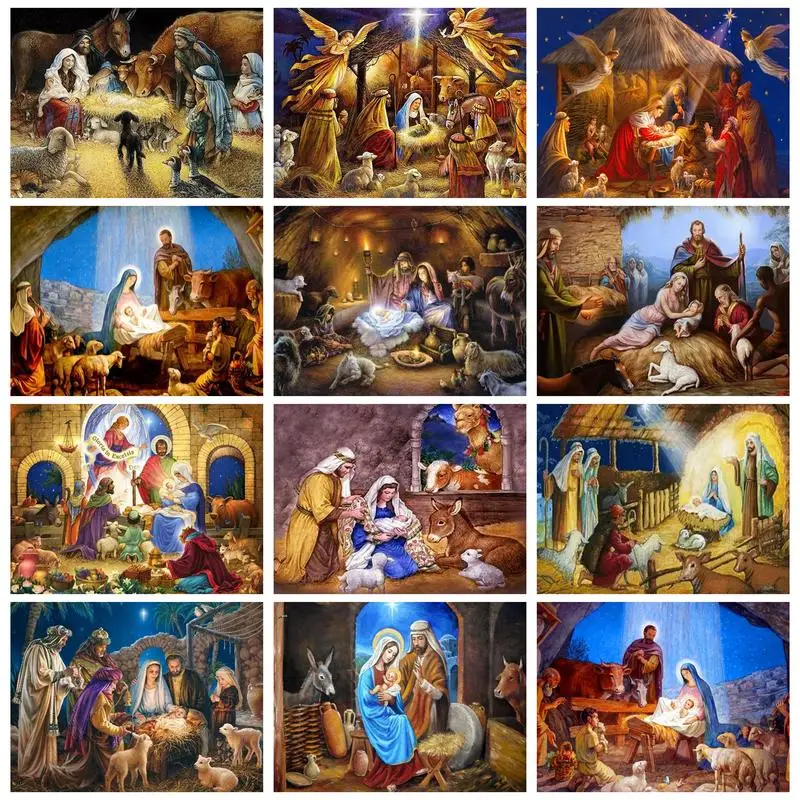 

RUOPOTY 5D Diamond Painting Animal Full Round/Square Diamond Embroidery Mosaic Cross Stitch Home Decor Gift