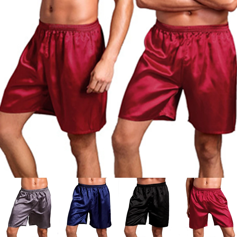 Men Pajama Pants Silk Satin Sleep Bottoms Nightwear