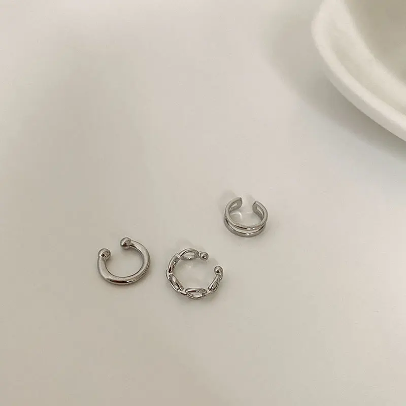 Stud earrings ear clip earrings clip earrings ear clip 3PCS Gold Silver Color Clip Earrings for Women Men Creative Simple C Ear Cuff Non-Piercing Ear Clip Set Trend Jewelry Gift