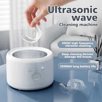 15W Ultrasonic Cleaner for Dentures Professional Ultrasonic Cleaning Machine for Dental Jewelry Watch Eye Glasse Makeup Brush 1