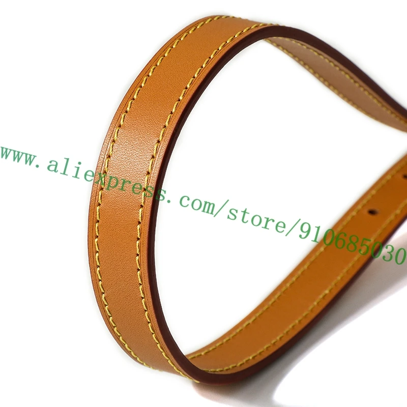 Natural Beige Calfskin Adjustable Bag Strap For Luxury Designer Lady Handbag Purse Women Shoulder Carry Belt Replacement 1.8cm