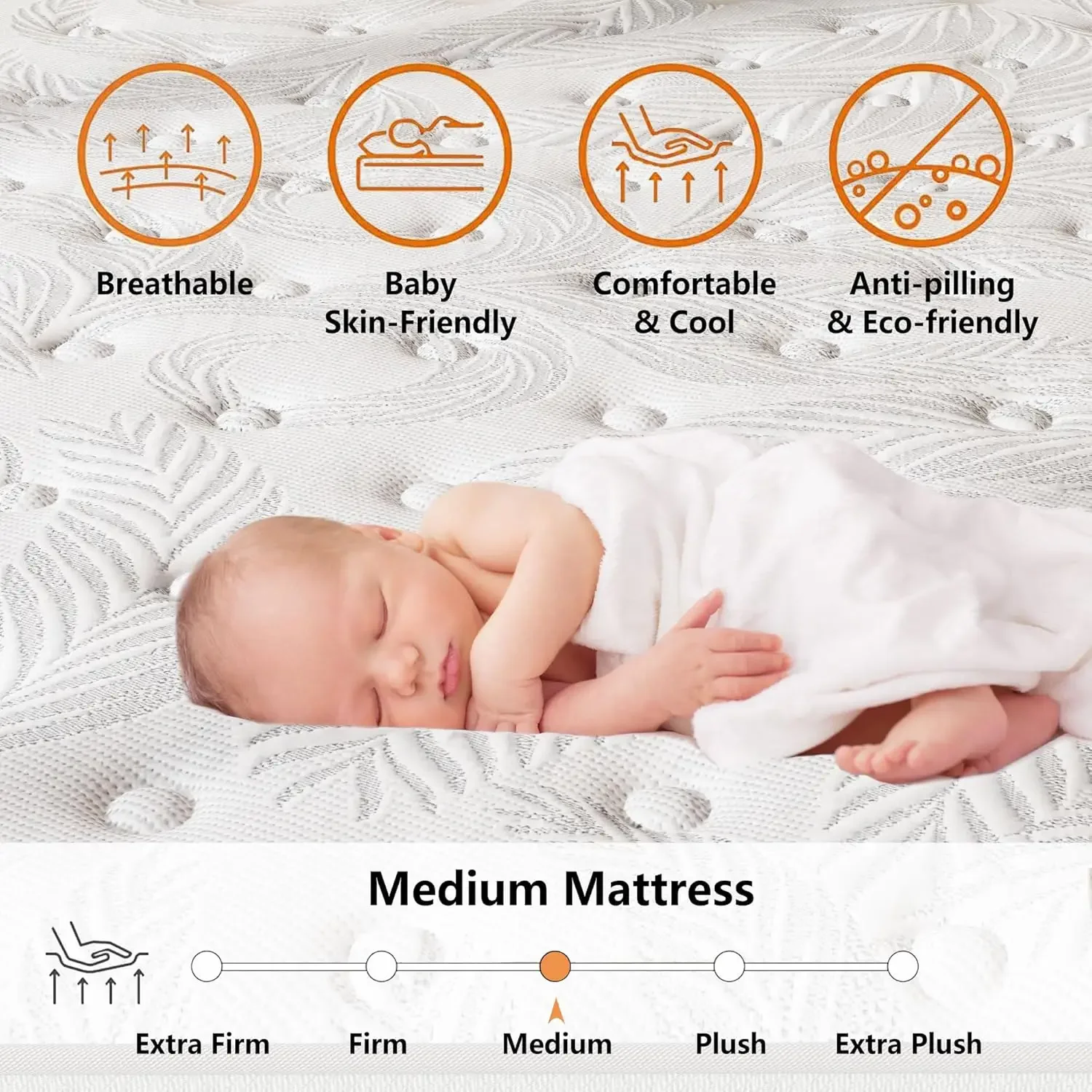 California King Mattress, 12 Inch Hybrid Gel Memory Foam Mattress with Pocket Springs, California King Size Mattress 5