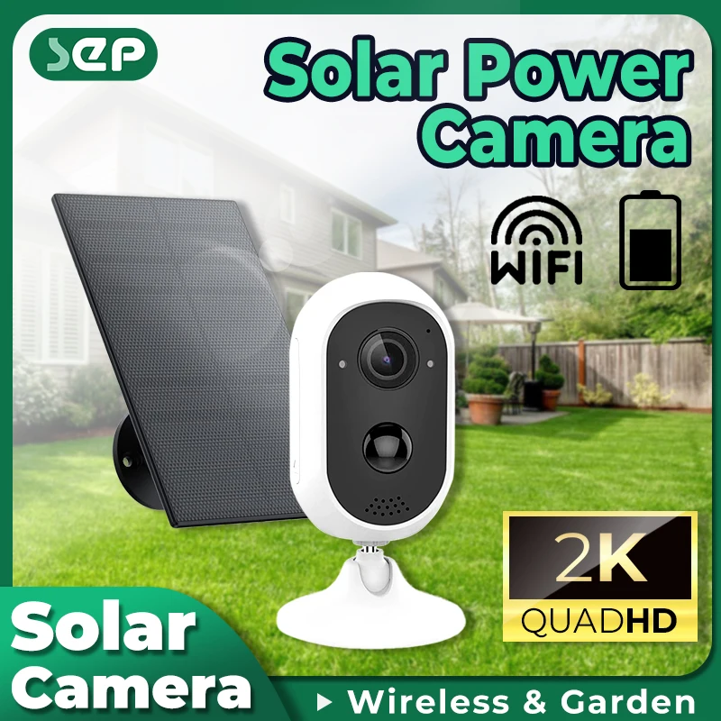 

Security Cameras Wireless Outdoor Solar Power Cameras for Home Security WiF Battery Camara System Kit Monitor with Motion Sensor