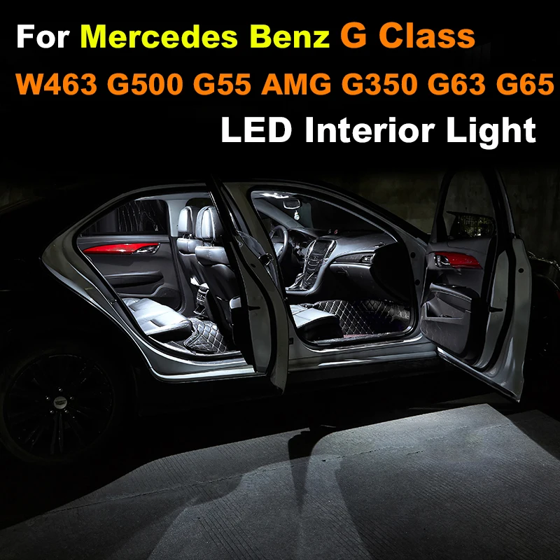 

Car Interior LED Light Kit For Mercedes G-Class W463 I II III 1 2 3 G500 G55 AMG G350 G63 G65 2001-2016 Canbus Vehicle Lamp Kit