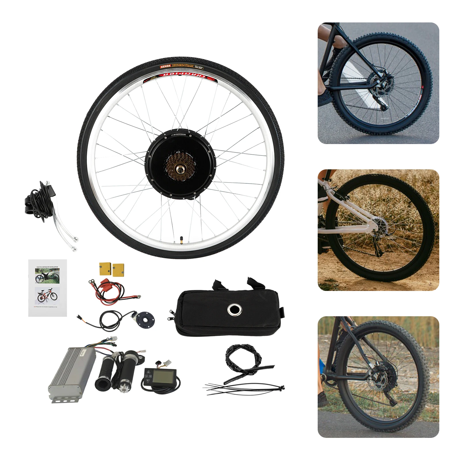 28 Inch 48 V 1000 W Electric Bicycle Conversion Kit Ebike Rear Wheel Conversion Kit Motor Electric Bicycle Conversion Kit
