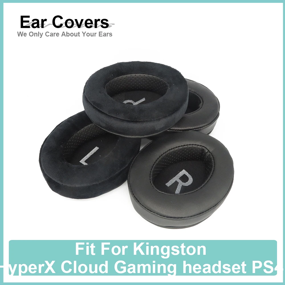 

Earpads For Kingston HyperX Cloud Gaming headset PS4 Headphone Earcushions Protein Velour Sheepskin Pads Foam Ear Pads Black