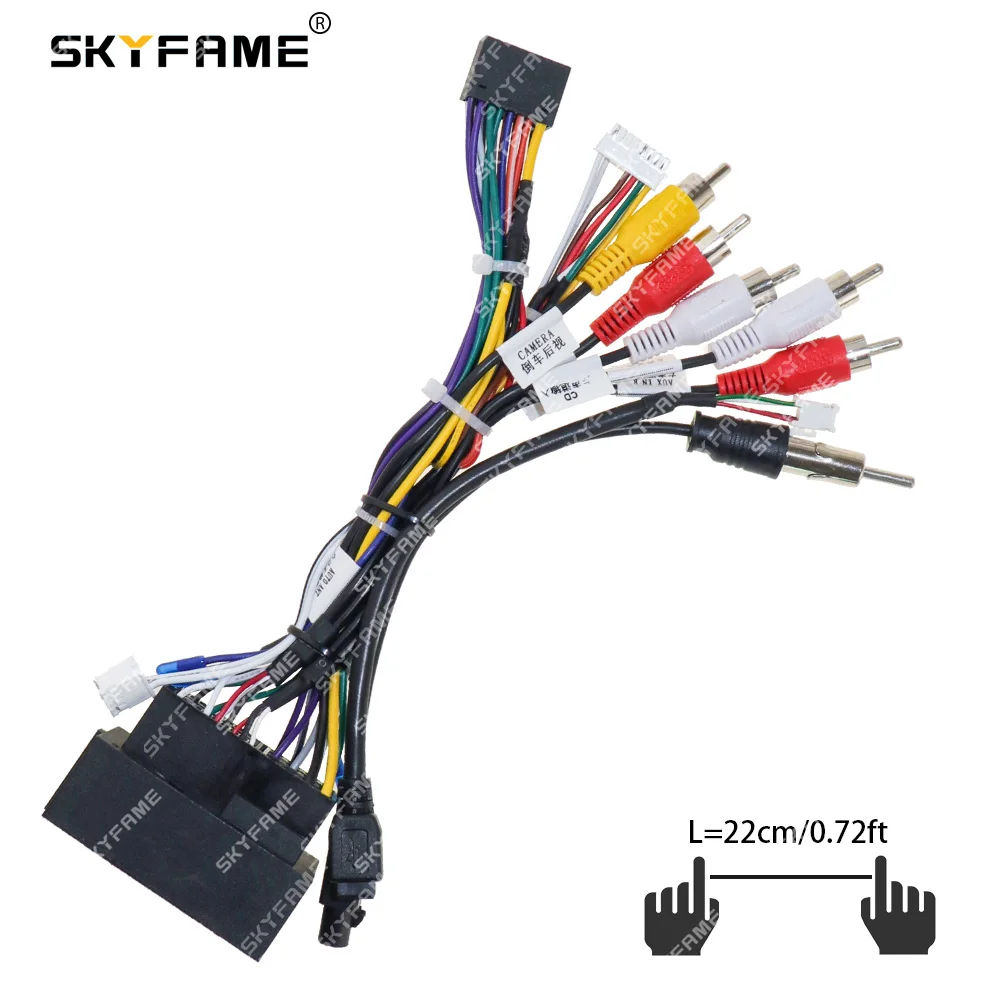 SKYFAME Car 16pin Wiring Harness Adapter Canbus Box Decoder For Jeep Grand Cherokee Wrangler Renegade Grand Commander Fiat 500