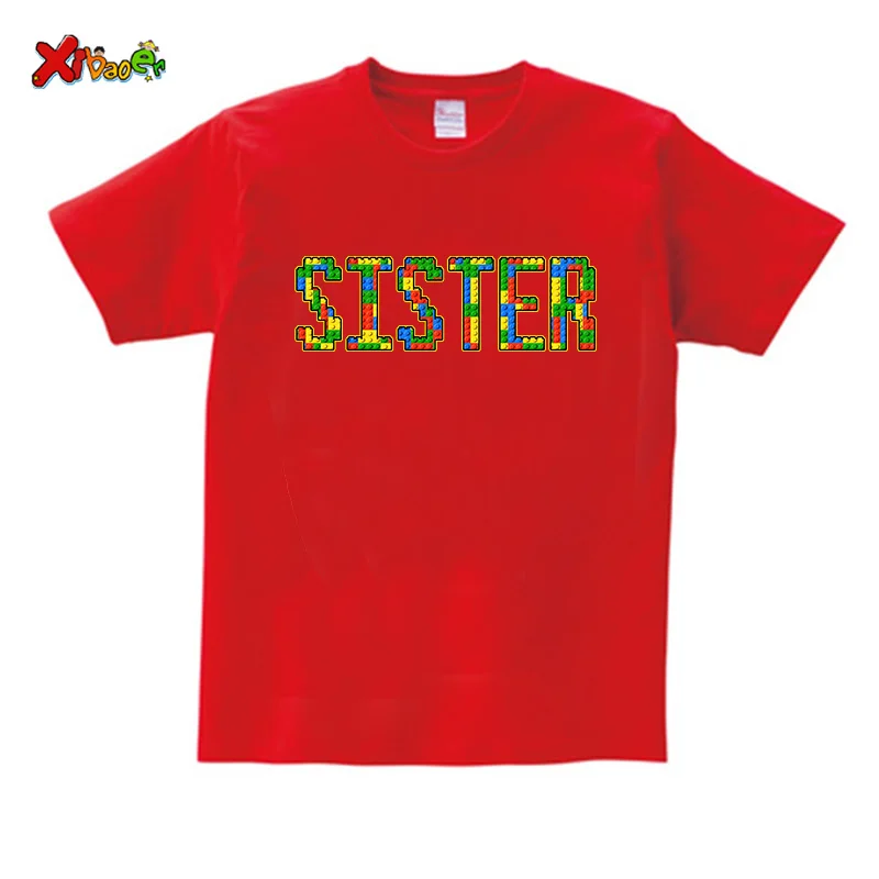 Birthday Party Shirt Family Matching Clothes Building Blocks Gaming TShirt Custom Name Dad Son T Shirt Baby Kids Name T Shirts 3