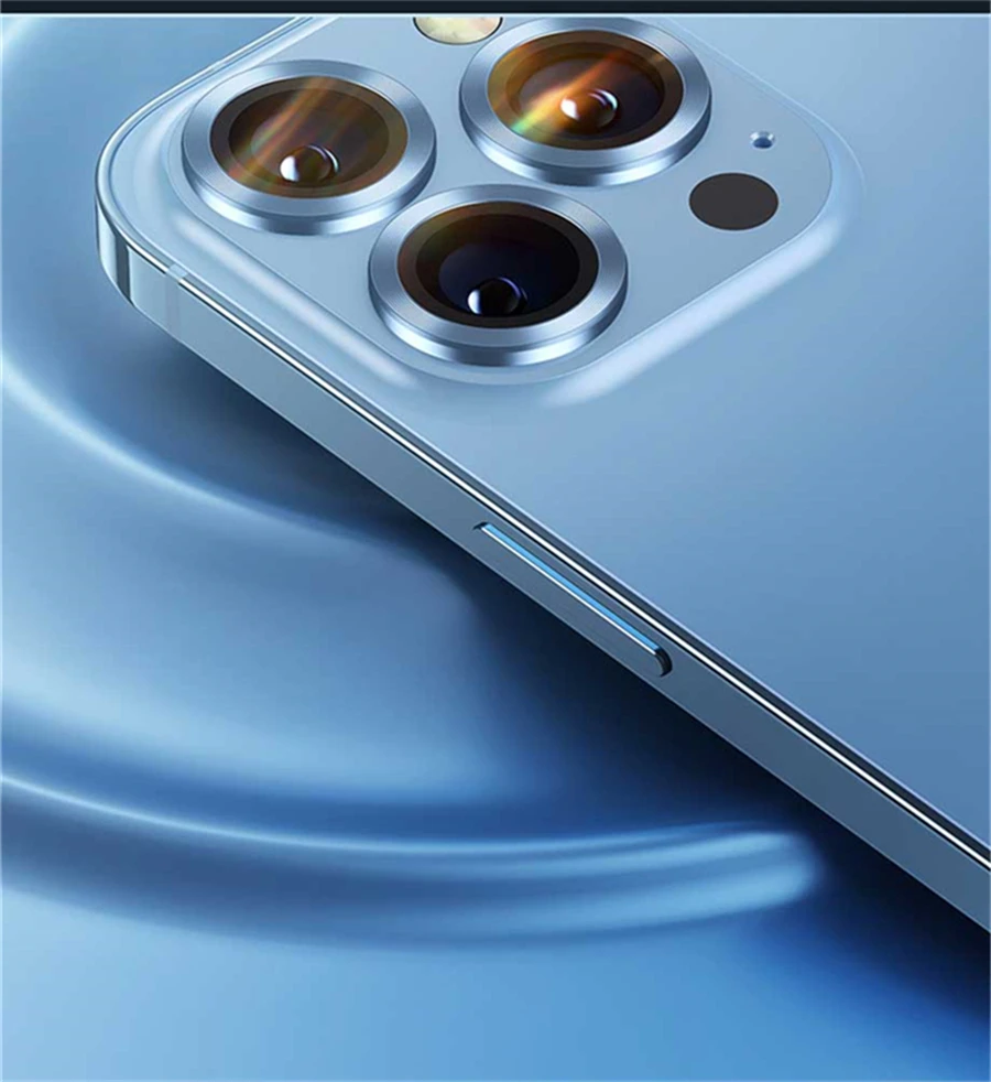 Premium Titanium Camera Protector with Tempered Glass Lens Cover Cap