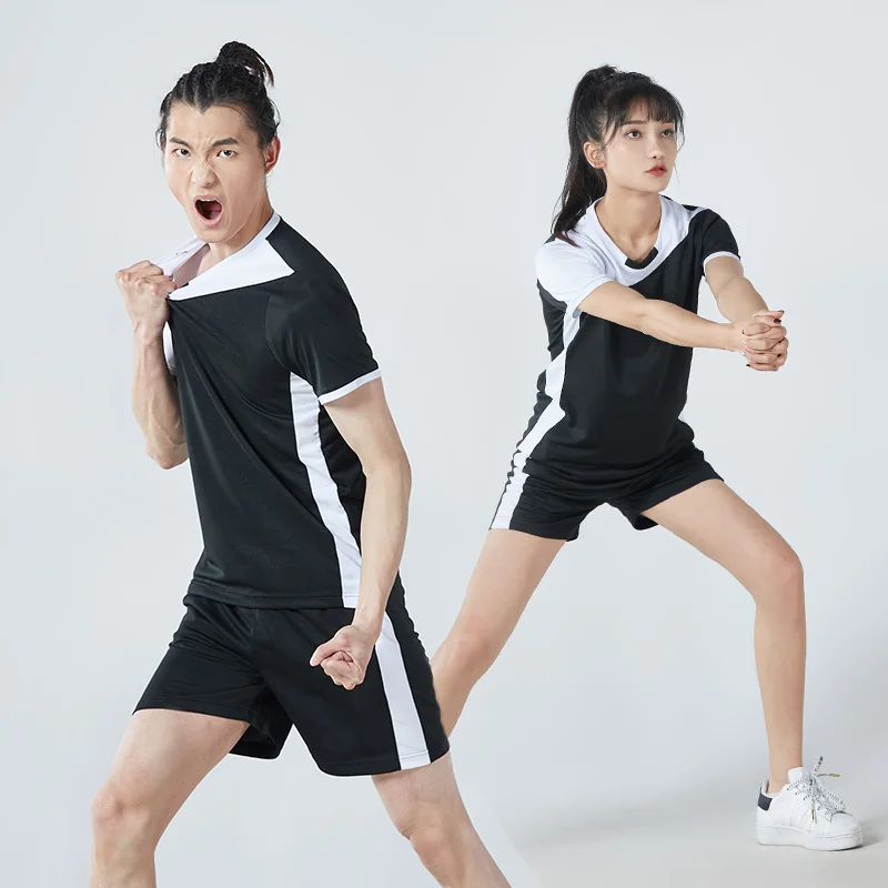 

New College Volleyball Uniforms Mens Shirt Sleeveless T Shirts Women Badminton Shirts Table Tennis Set Team Running Fitness Sets