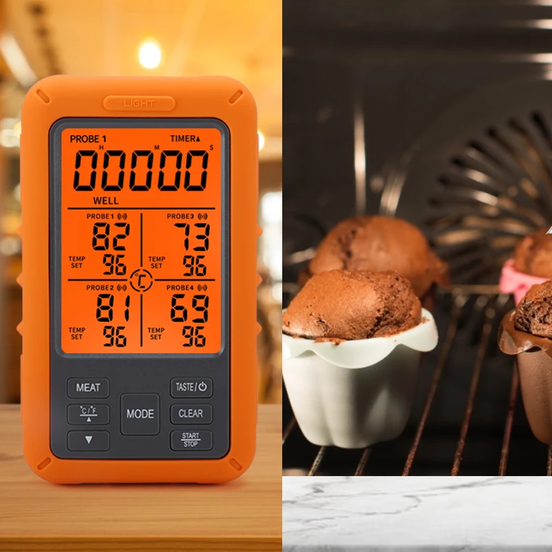 Digital Chef Thermometer Wireless Meat Thermometer Remote Instant Read BBQ Cooking Food Thermometer for Kitchen Oven Grill 4