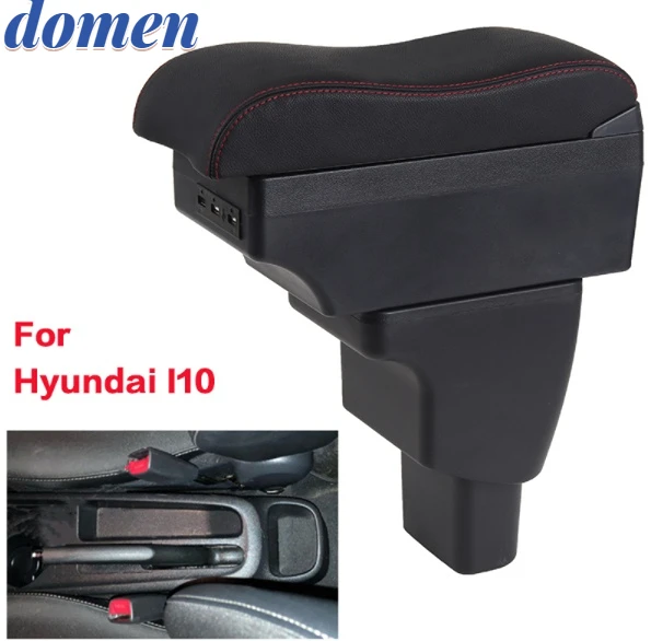 

Подлокотник для Hyundai I10, пепельница для Hyundai i10, модификация интерьера, зарядка через USB, автомобильные аксессуары