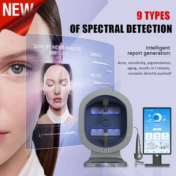 Scanner digitale professionale 3D per analisi della pelle e dei capelli X5 con fotocamera, macchina di misurazione e analizzatore UV per il viso.