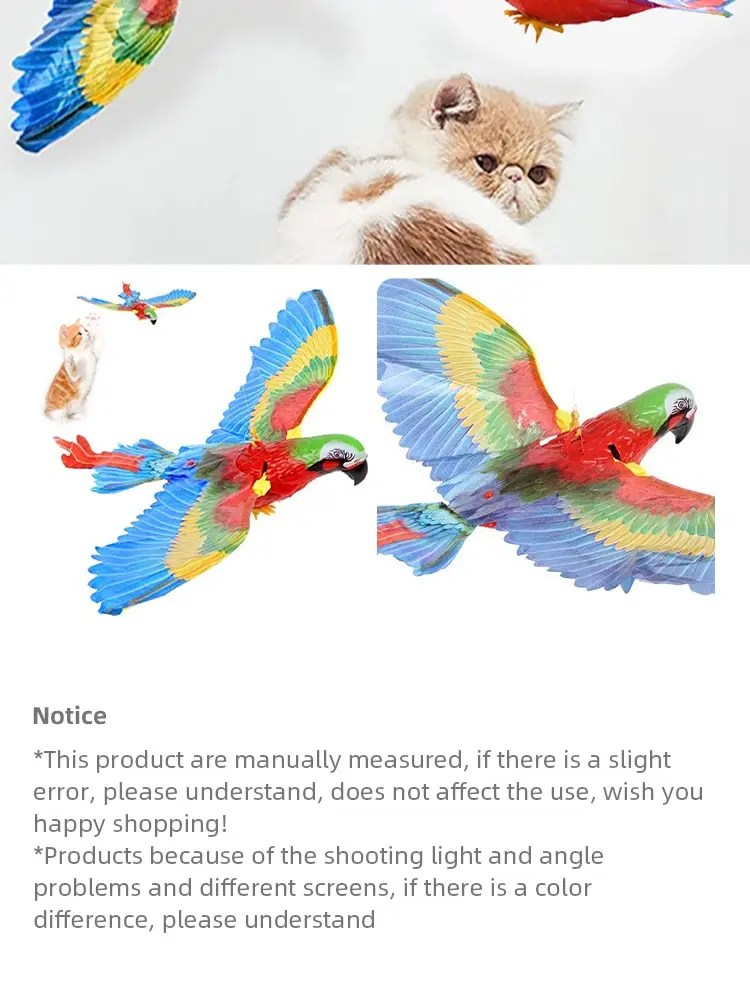 Cat Toys Simulation Electric Parrot Silent