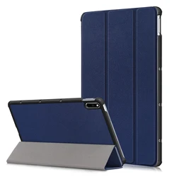 Ultra Slim Shockproof PU Leather Tablet Case - 10.4 Inch Protective Cover (Blue)