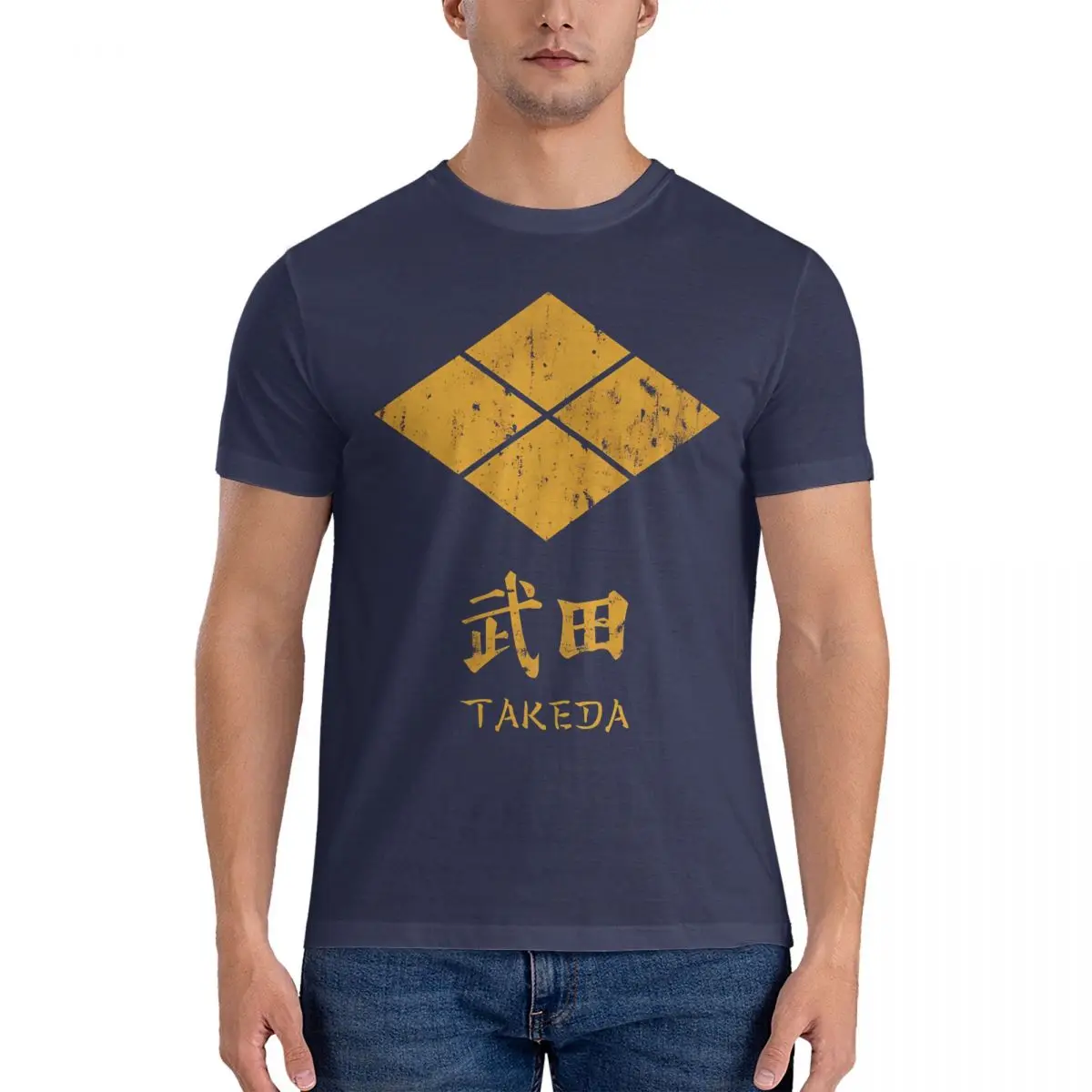 thumbnail image 1 of Camisetas Takeda para hombre con el logotipo del clan japonés, divertidas camisetas de manga corta y cuello redondo, de algodón, recién llegadas., 1 of 7