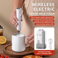 Mousseur à lait électrique, batteur à œufs sans fil, charge de Type C, 3 vitesses, Mini machine à mousse portable, fouet à café, outils de cuisine, nouveauté 2026 6