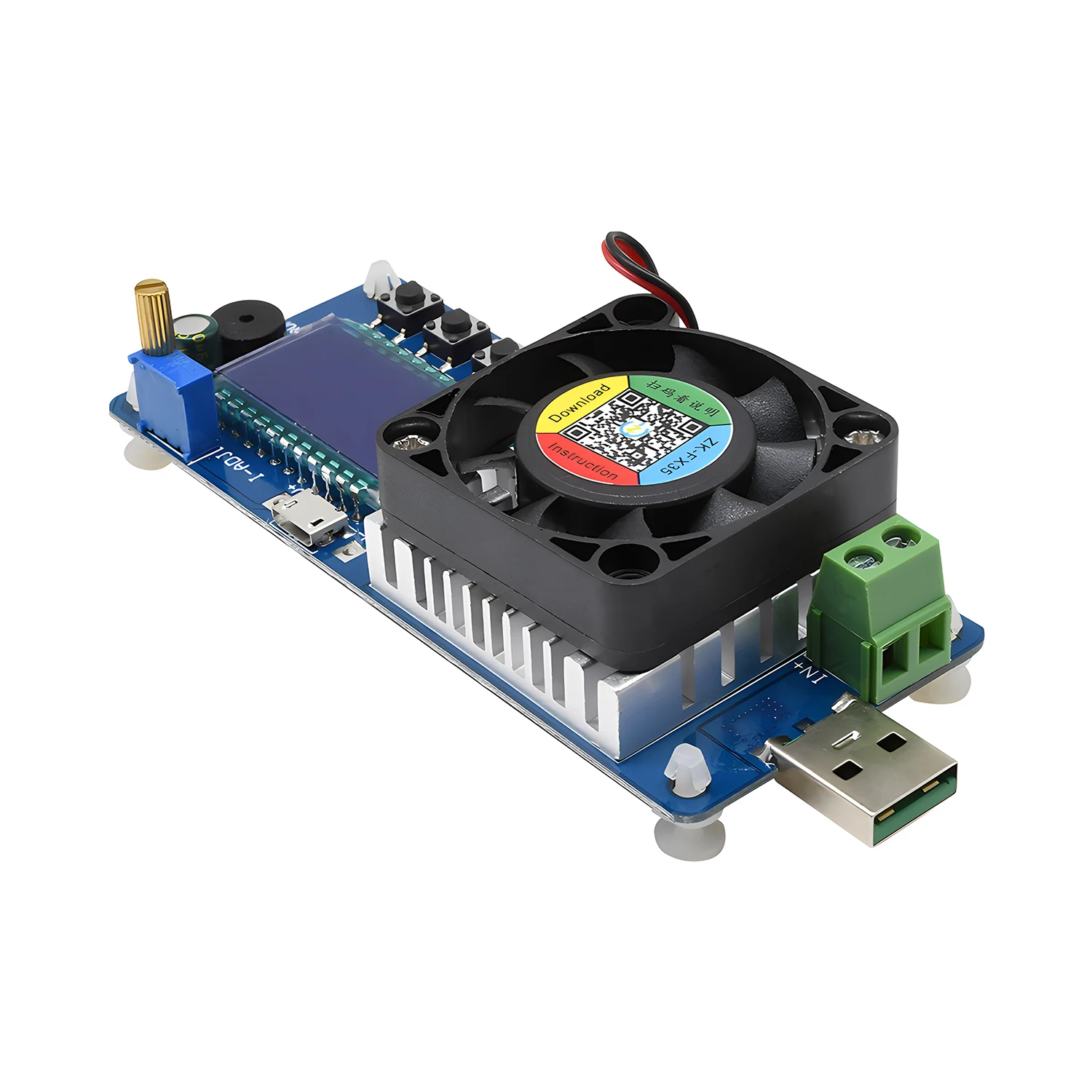 FX25/FX35 Battery Capacity Tester 4/5A Constant Current Electronic Load 25W/35W USB Digital LED Power Tester Adjustable Resistor 4