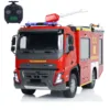 1/14 4x2 RC Fire Vehicles Radio Control Fire Fighting Truck 2-speed Transmission Painted Finished Light Sound Cars for Adults 2