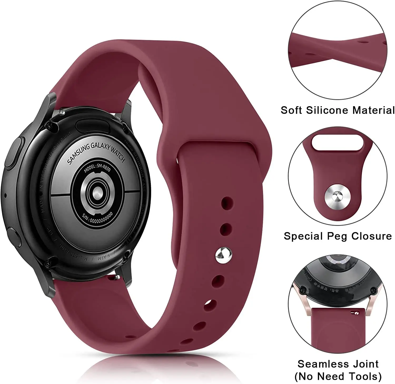 Universal 20mm/22mm Smartwatch Replacement Strap Bracelet