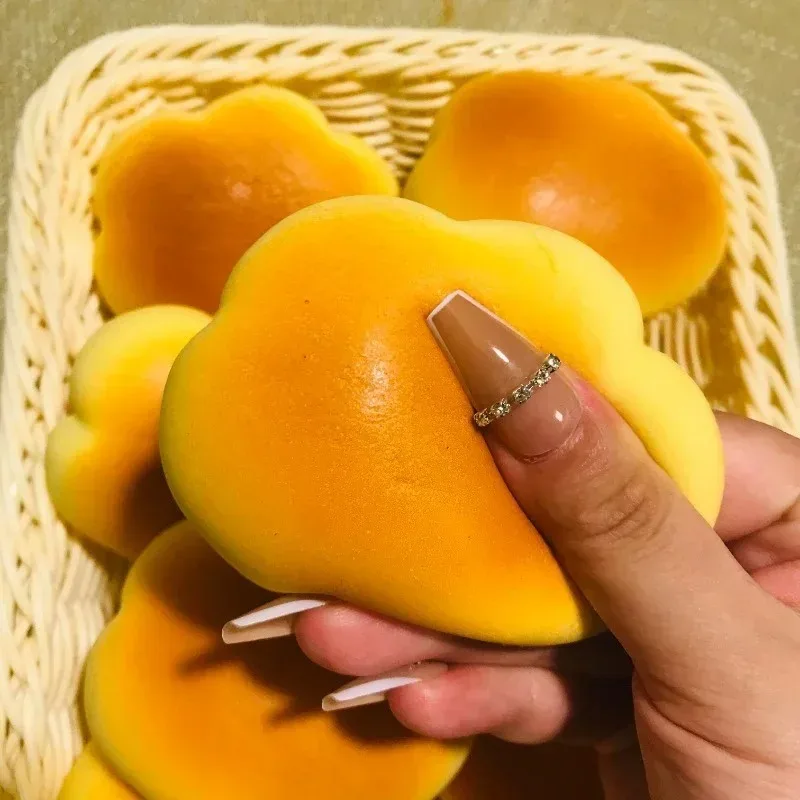 카라멜 컬러 클라우드 브레드 슬로우 리바운드 핀치 뮤직 감압 장난감 스퀴시 압력 해소 장난감