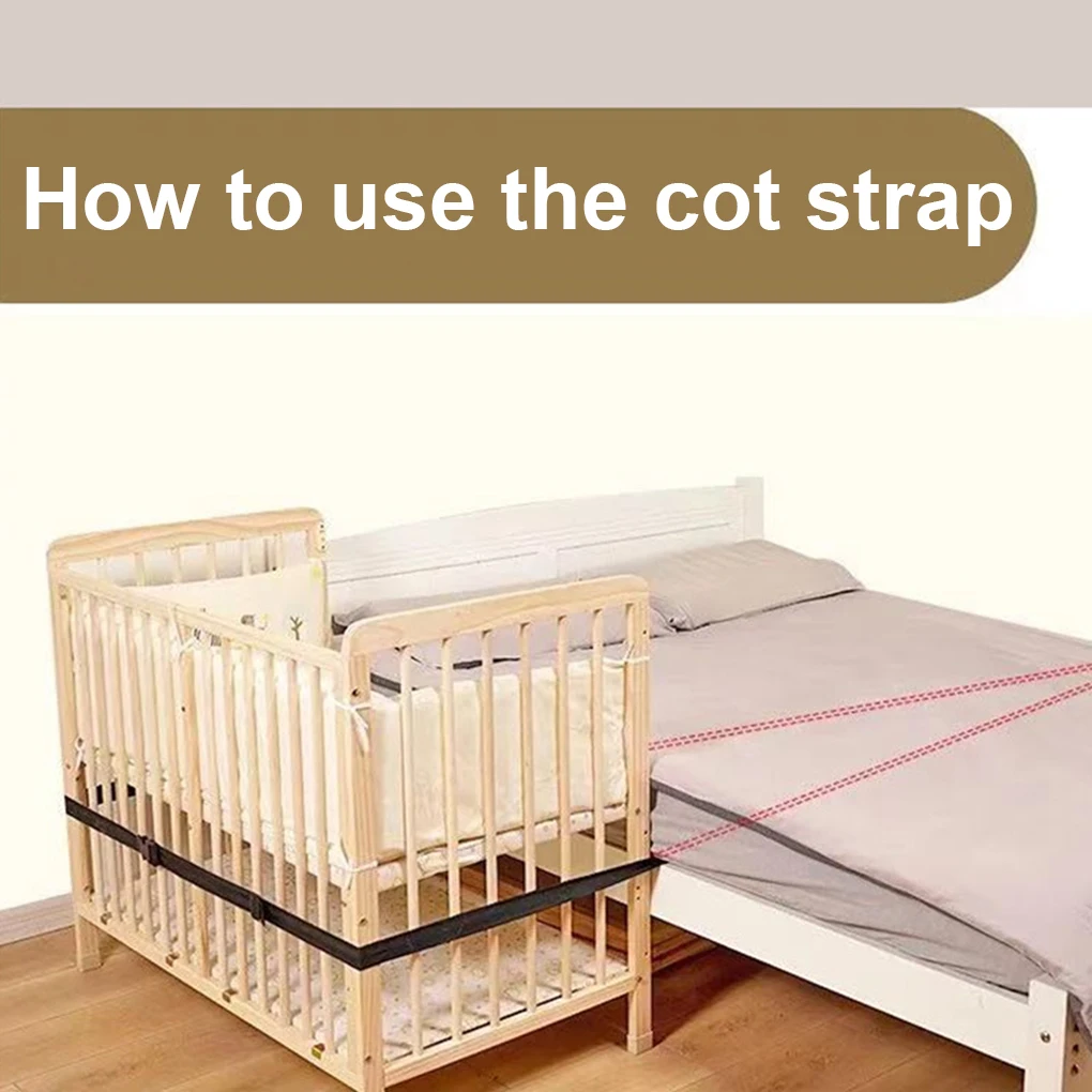 Baby Bed Connector Strap Mattress Strap Belt Sheet Baby Fixing Fasteners Holder Crib Bridge Ropes Anti-skid Belt Safety Straps